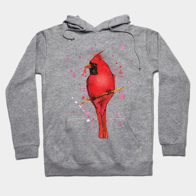 Northern cardinal Hoodie by Bwiselizzy